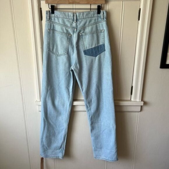 NWT Reformation Cynthia Patch High Rise Straight Jeans - Picture 7 of 9